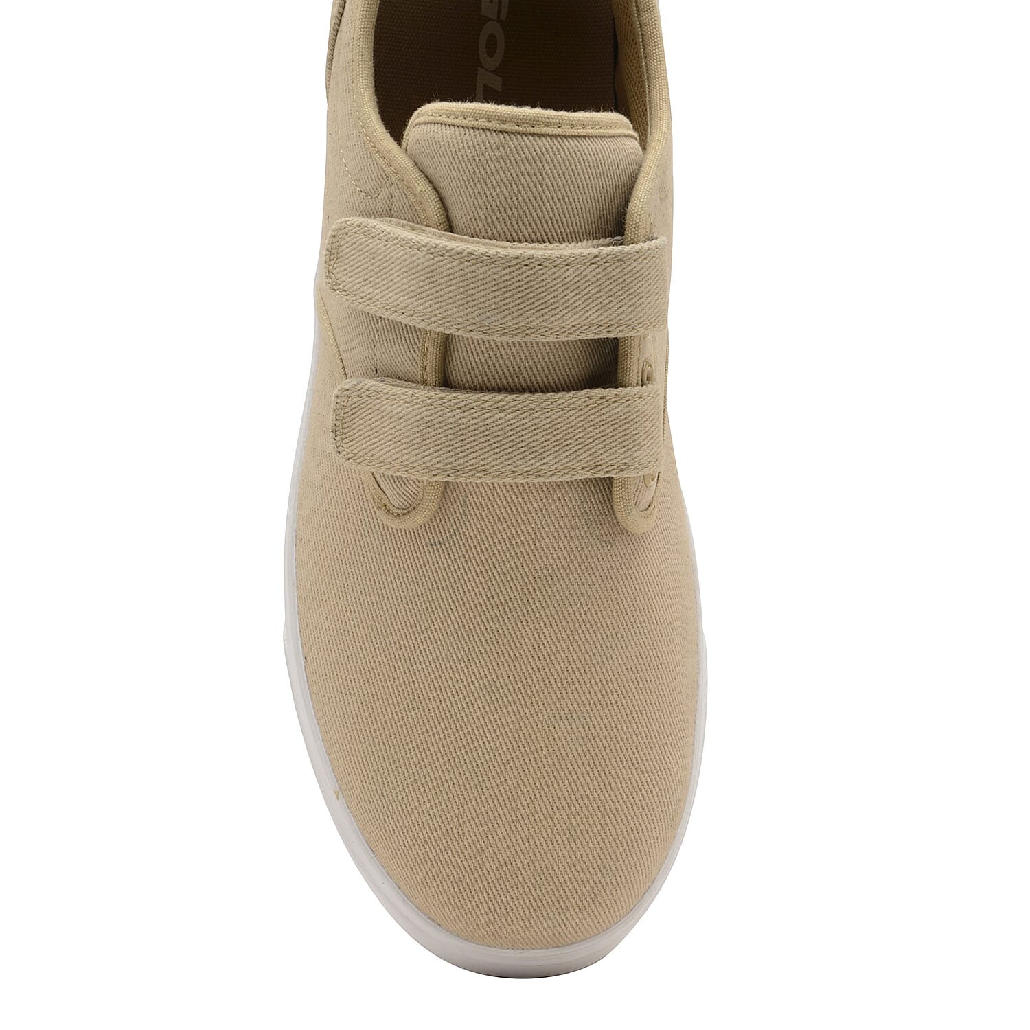 Gola Panama 2 Bar Wide Fit Trainer (Size 7) - Taupe and White