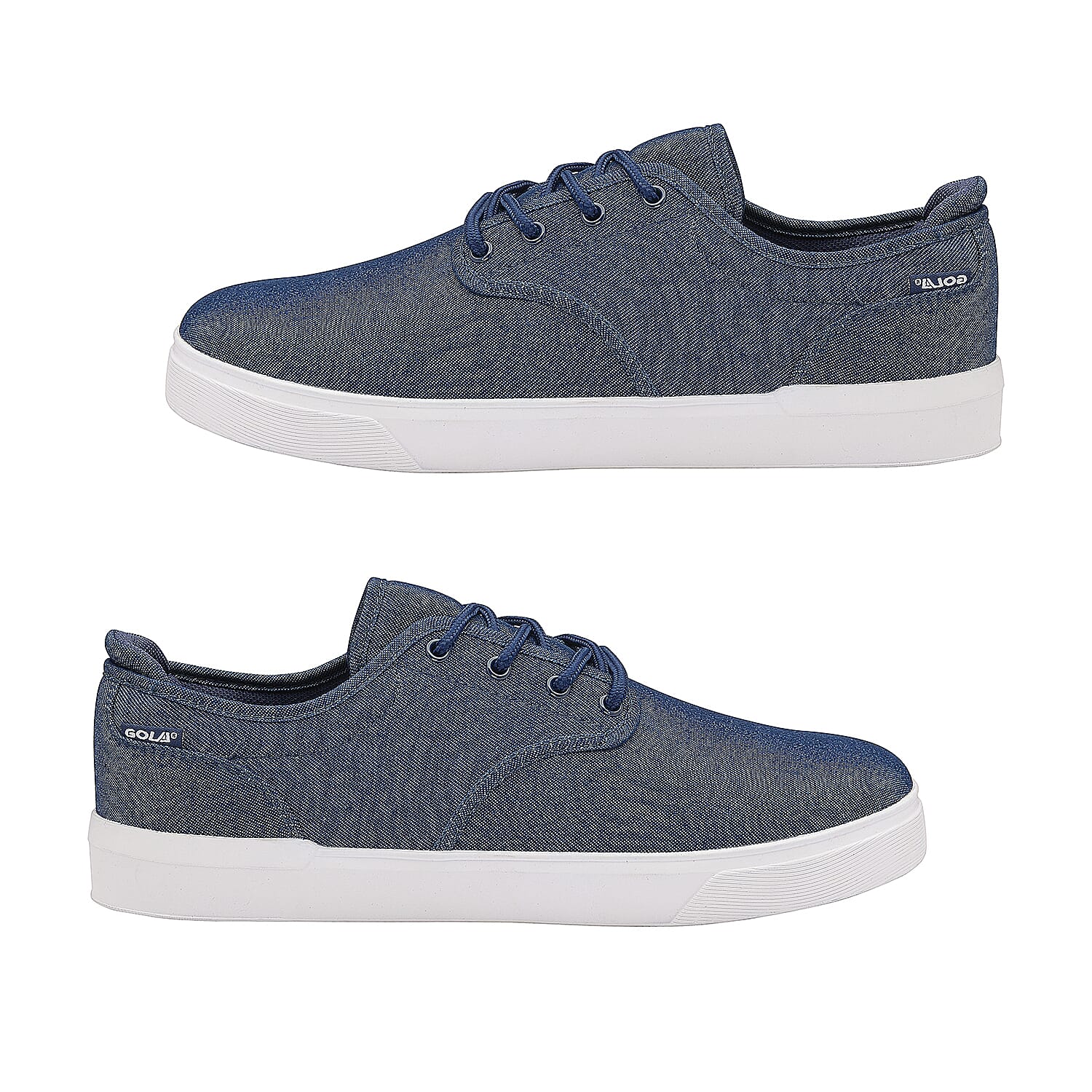 Gola Panama Lace Wide Fit Trainer (Size 7) - Navy and White