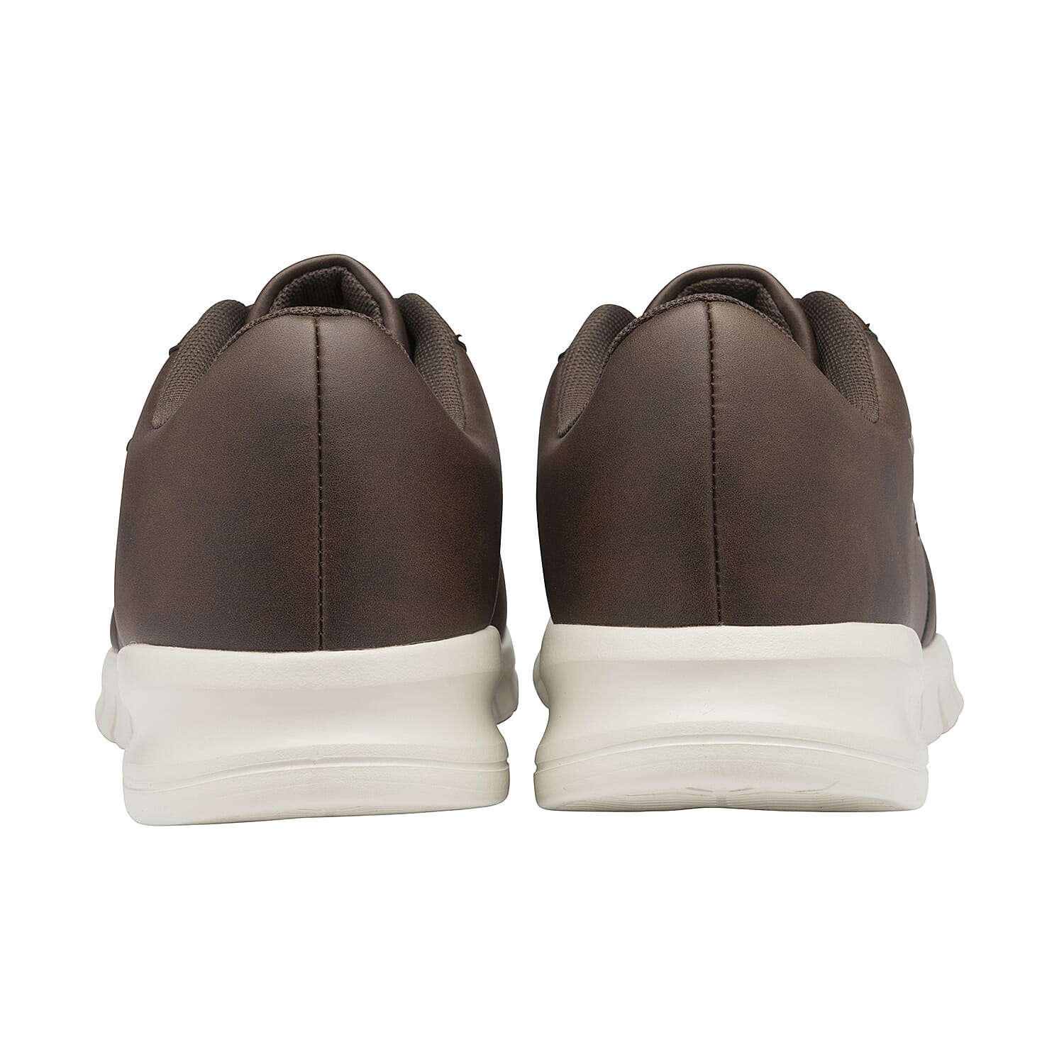 Gola Oscar Wide Fit Lace Up Trainer (Size 7) - Brown and Off White