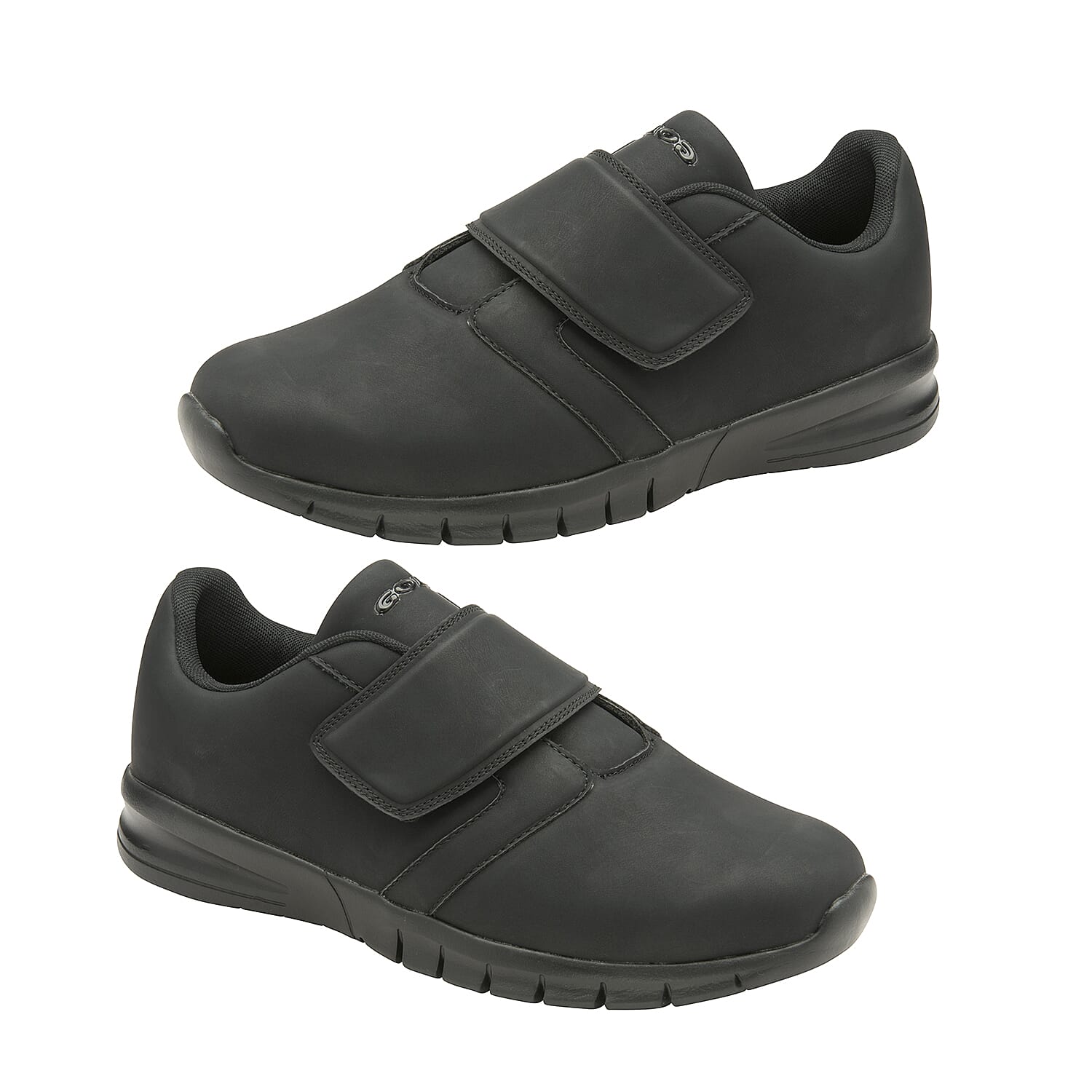 Gola Oscar Wide Fit Quick Fasten Trainer (Size 8) - Black