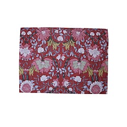 4 Piece Set - Mulberry Silk Quilt with Cotton Printed Cover (200x200cm), 2 Pillow Cases (50x70+5cm) and Cushion Cover (40x40cm) - Teal