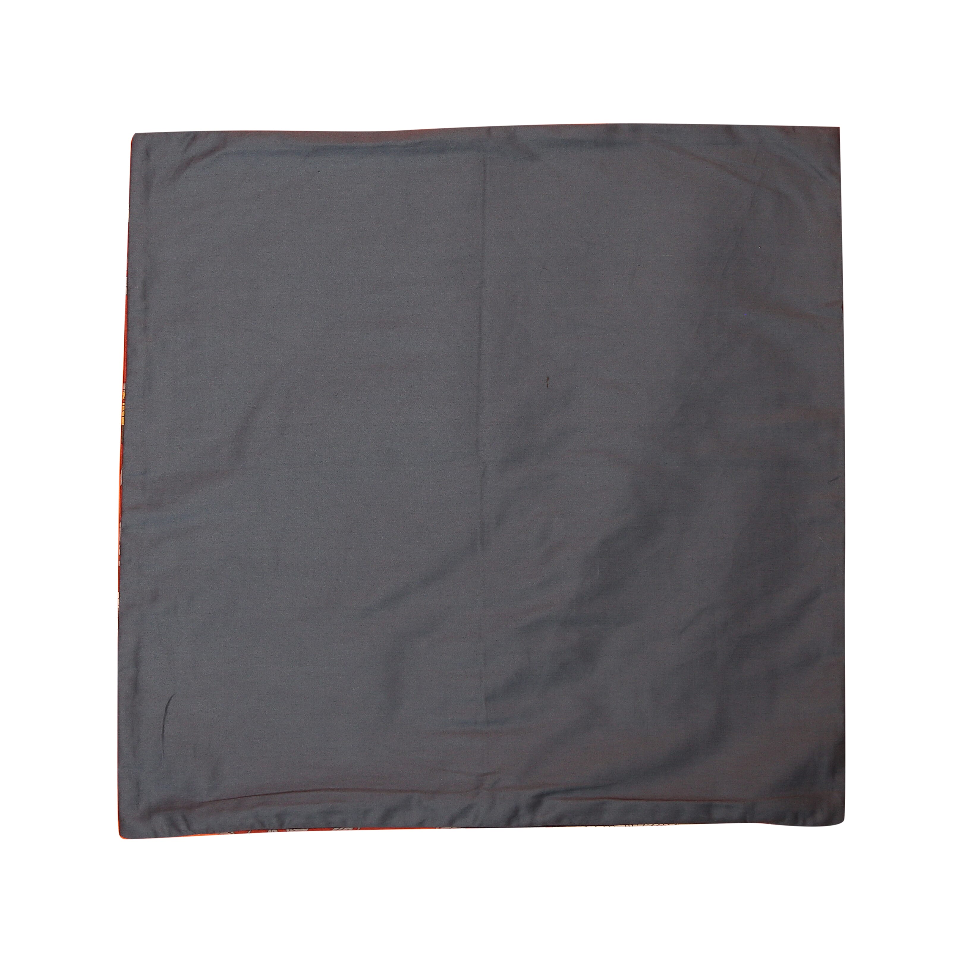 4 Piece Set - Mulberry Silk Quilt with Cotton Printed Cover (200x200cm), 2 Pillow Cases (50x70+5cm) and Cushion Cover (40x40cm) - Cameo Brown