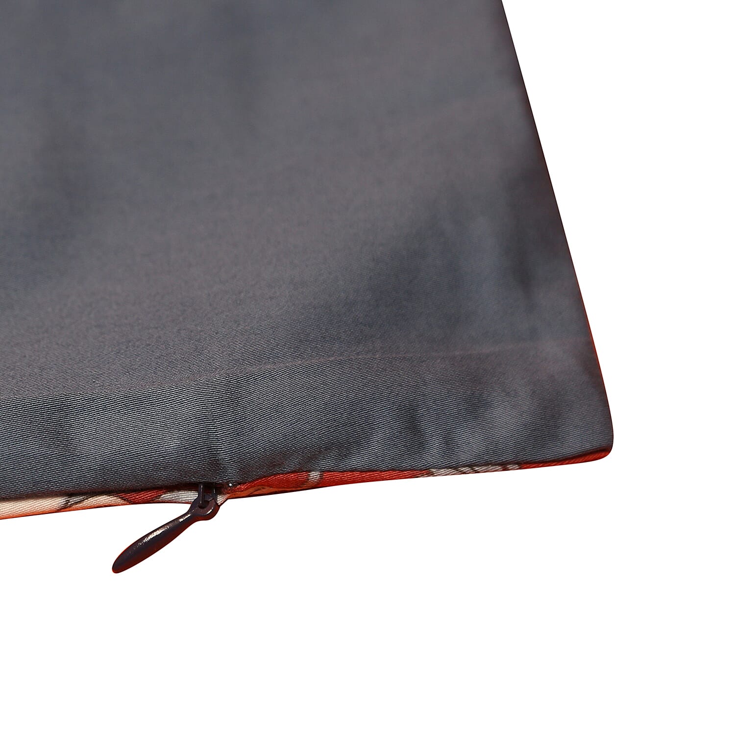 4 Piece Set - Mulberry Silk Quilt with Cotton Printed Cover (200x200cm), 2 Pillow Cases (50x70+5cm) and Cushion Cover (40x40cm) - Cameo Brown