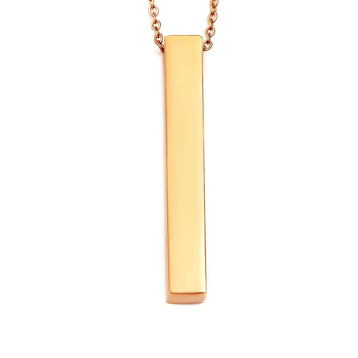 Bar Necklace (Size 20) in Yellow Gold Tone Stainless Steel