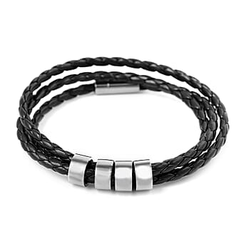 https://tjcuk.sirv.com/Products/36/2/3623473/Genuine-Leather-Braided-Bracelet-in-Stainless-Steel_3623473.jpg?w=342&h=342