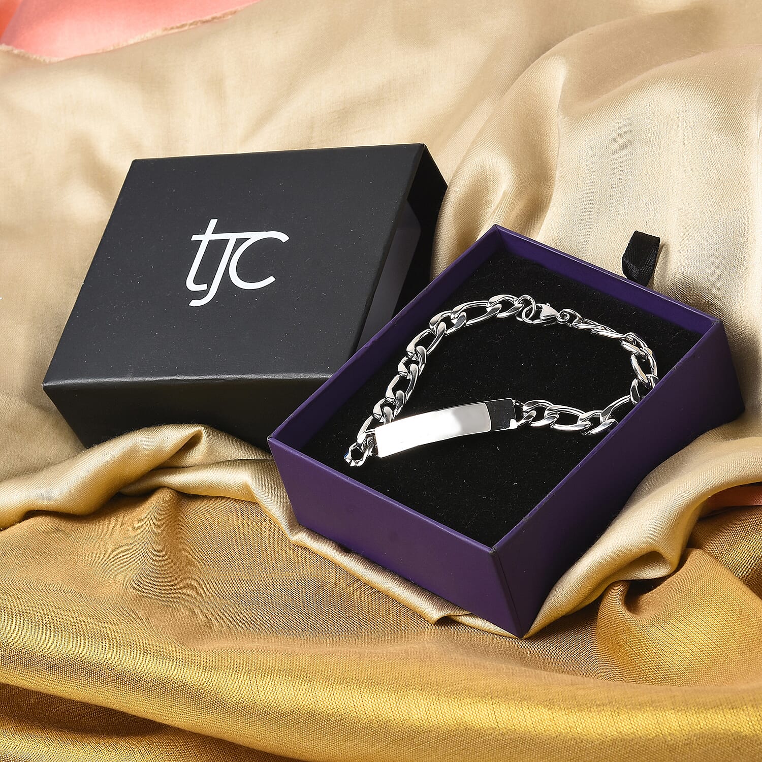 Engraved Bracelet (Size 7.25) in Stainless Steel