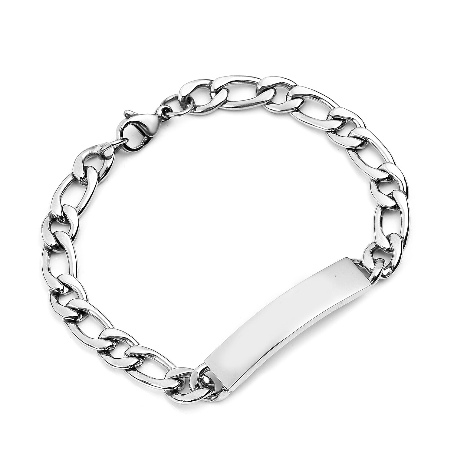 Engraved Bracelet (Size 7.25) in Stainless Steel
