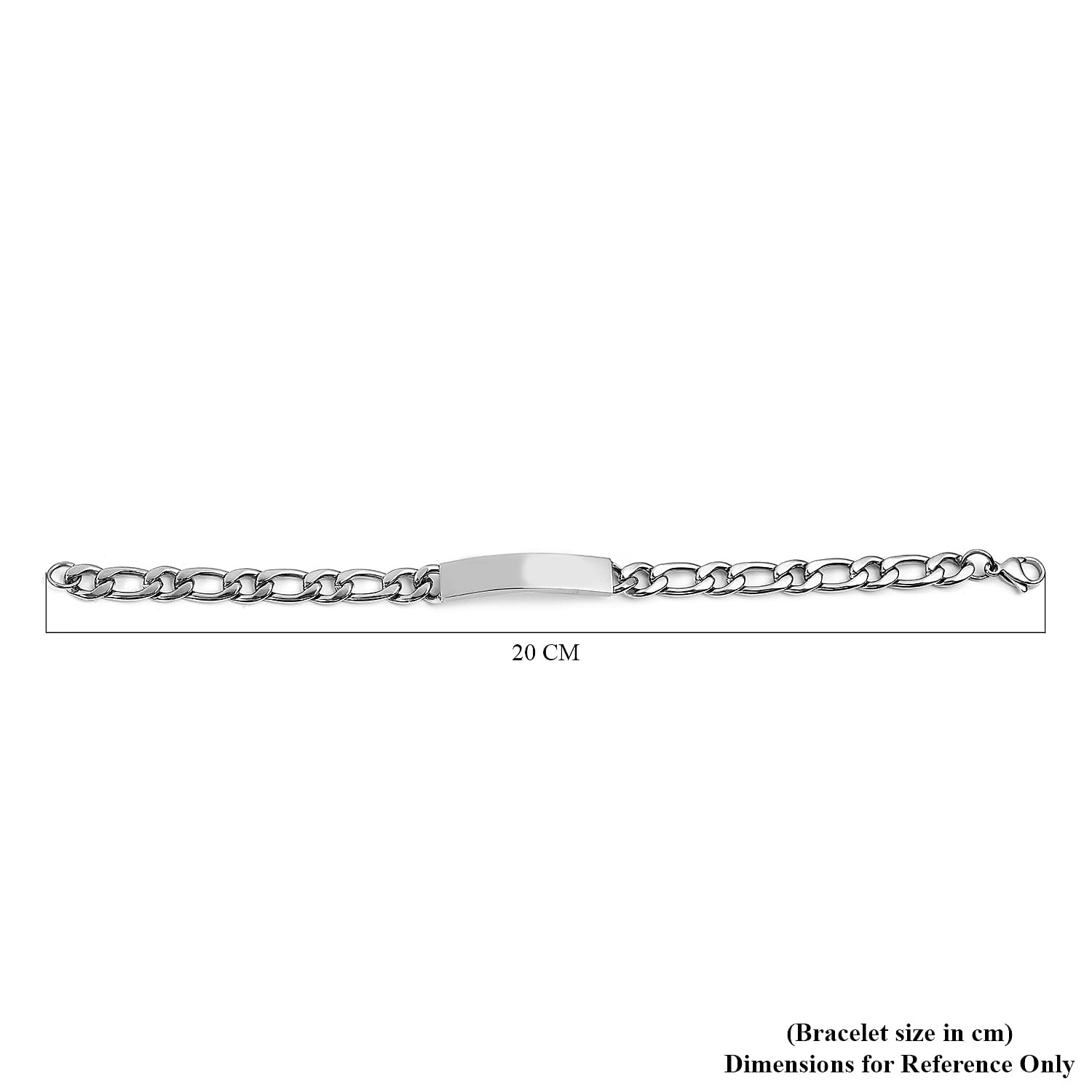 Engraved Bracelet (Size 7.25) in Stainless Steel