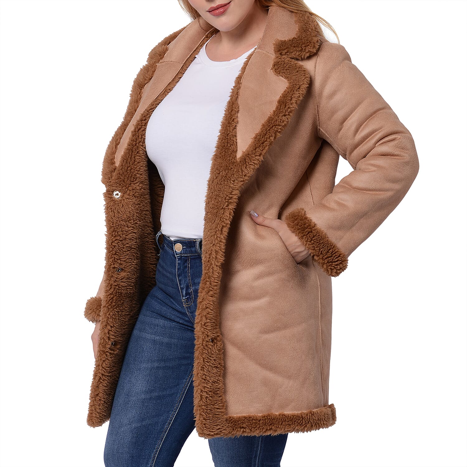 Reversible Winter Coat (Size 57x90cm) - Brown