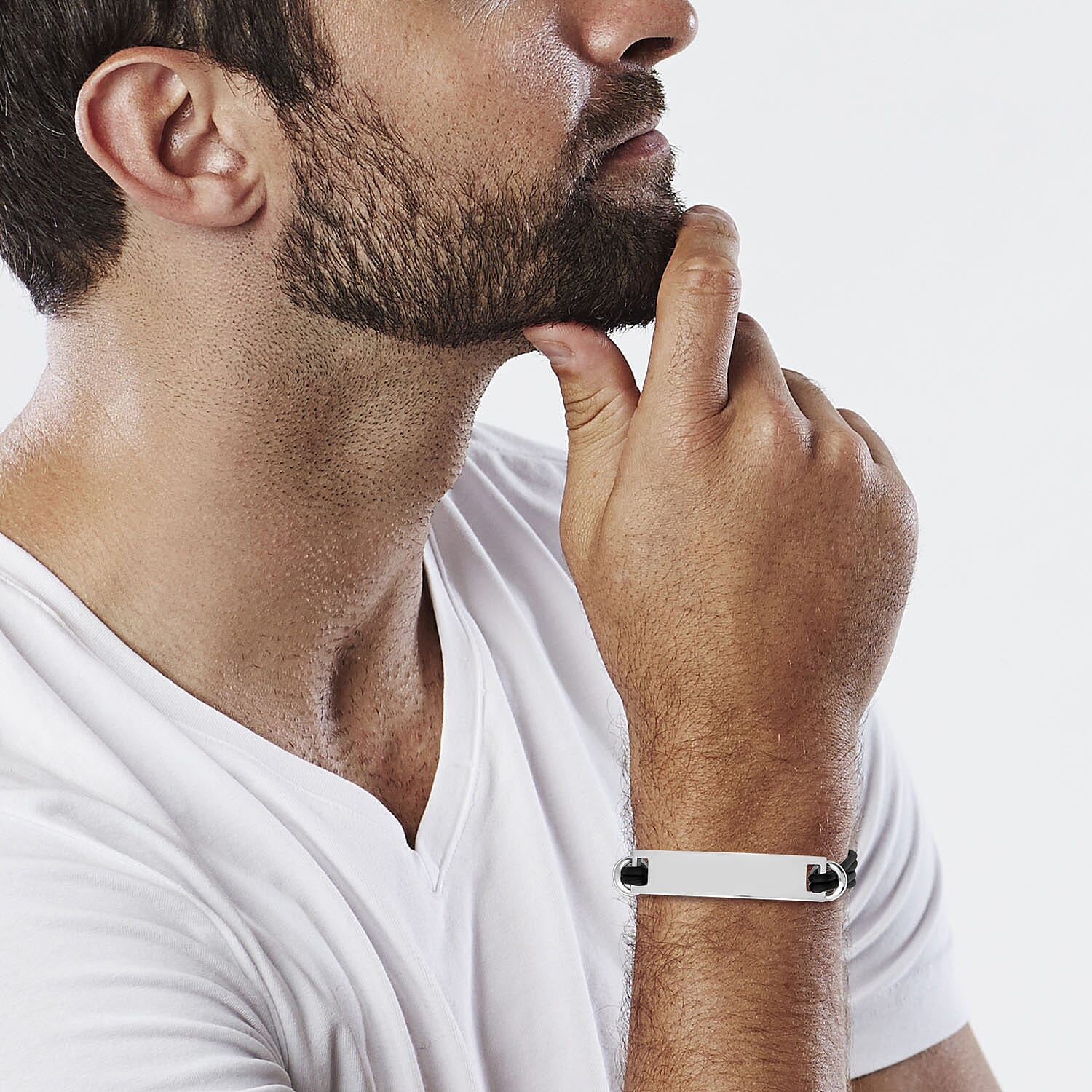 Bar Multi Strand Bracelet (Size 7) with Lobster Lock in Stainless Steel