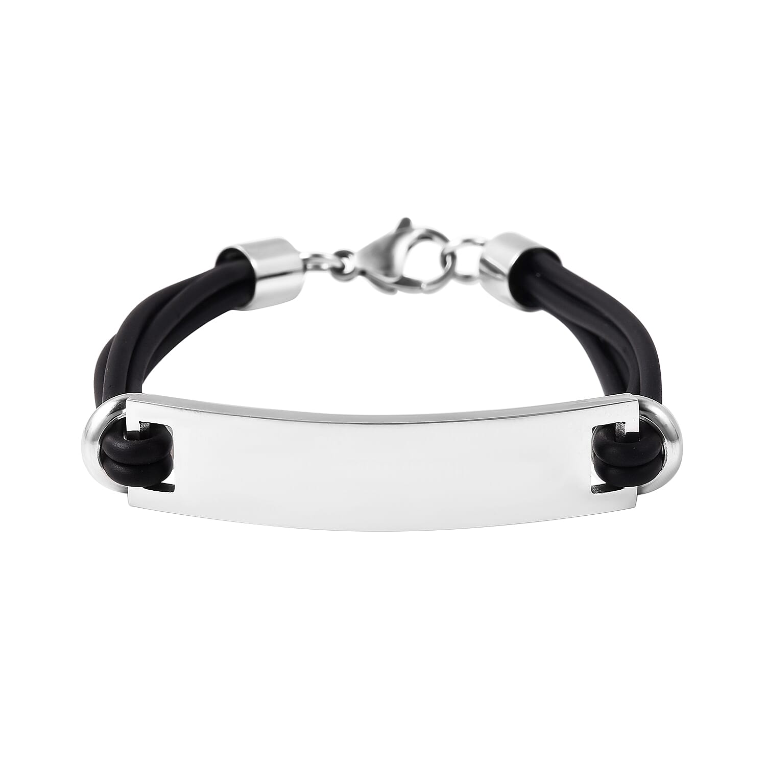 Bar Multi Strand Bracelet with Lobster Lock in Stainless Steel