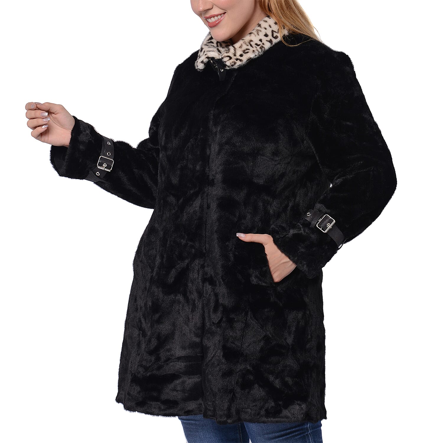Close Out Deal Soft Winter Coat (Size 62x90cm) - Black