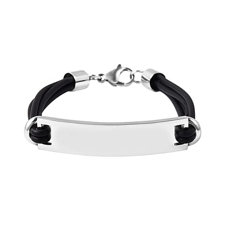 Bar Multi Strand Bracelet (Size 8) with Lobster Lock in Stainless Steel
