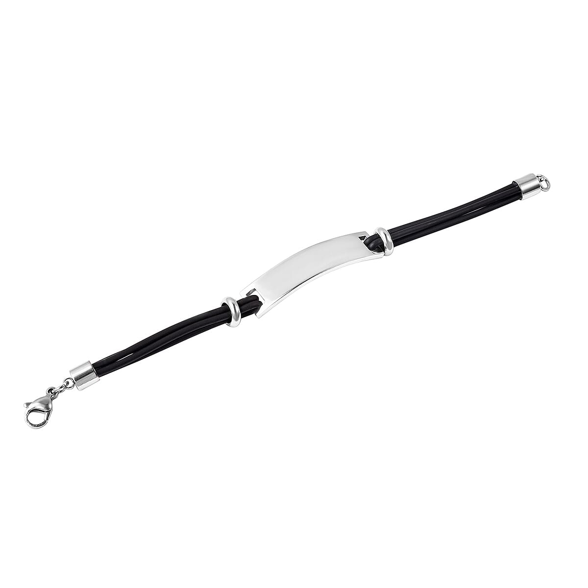 Bar Multi Strand Bracelet (Size 8) with Lobster Lock in Stainless Steel