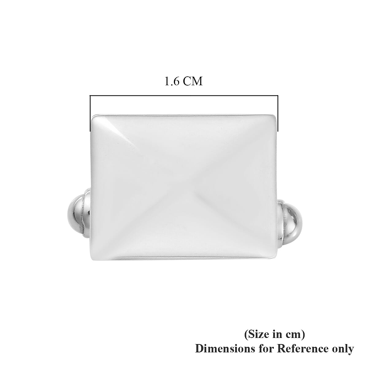 SPECIAL ORDER - Platinum Overlay Sterling Silver Cufflink, Silver wt 8.64 Gms