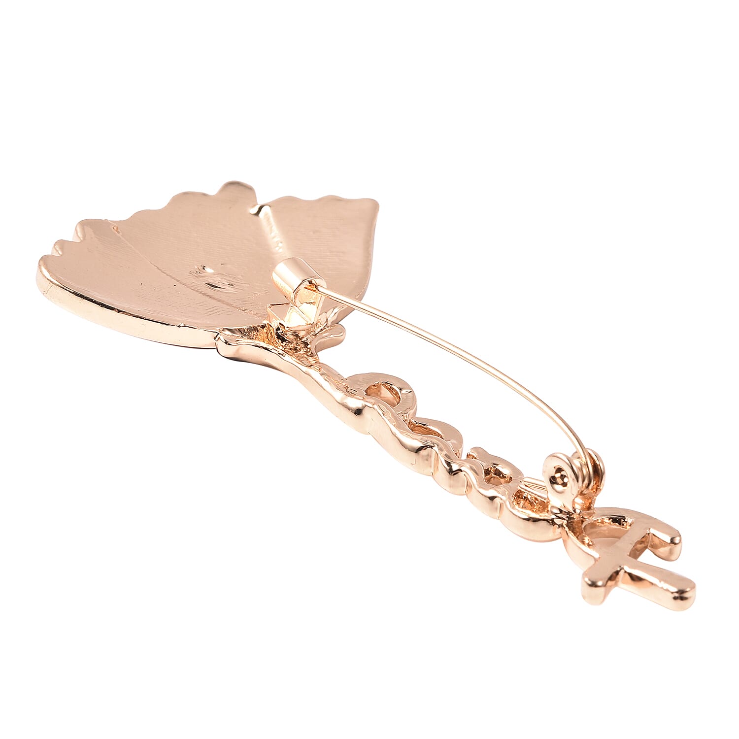 TJC  Design - Enamelled  Flower Brooch in Yellow Gold Tone