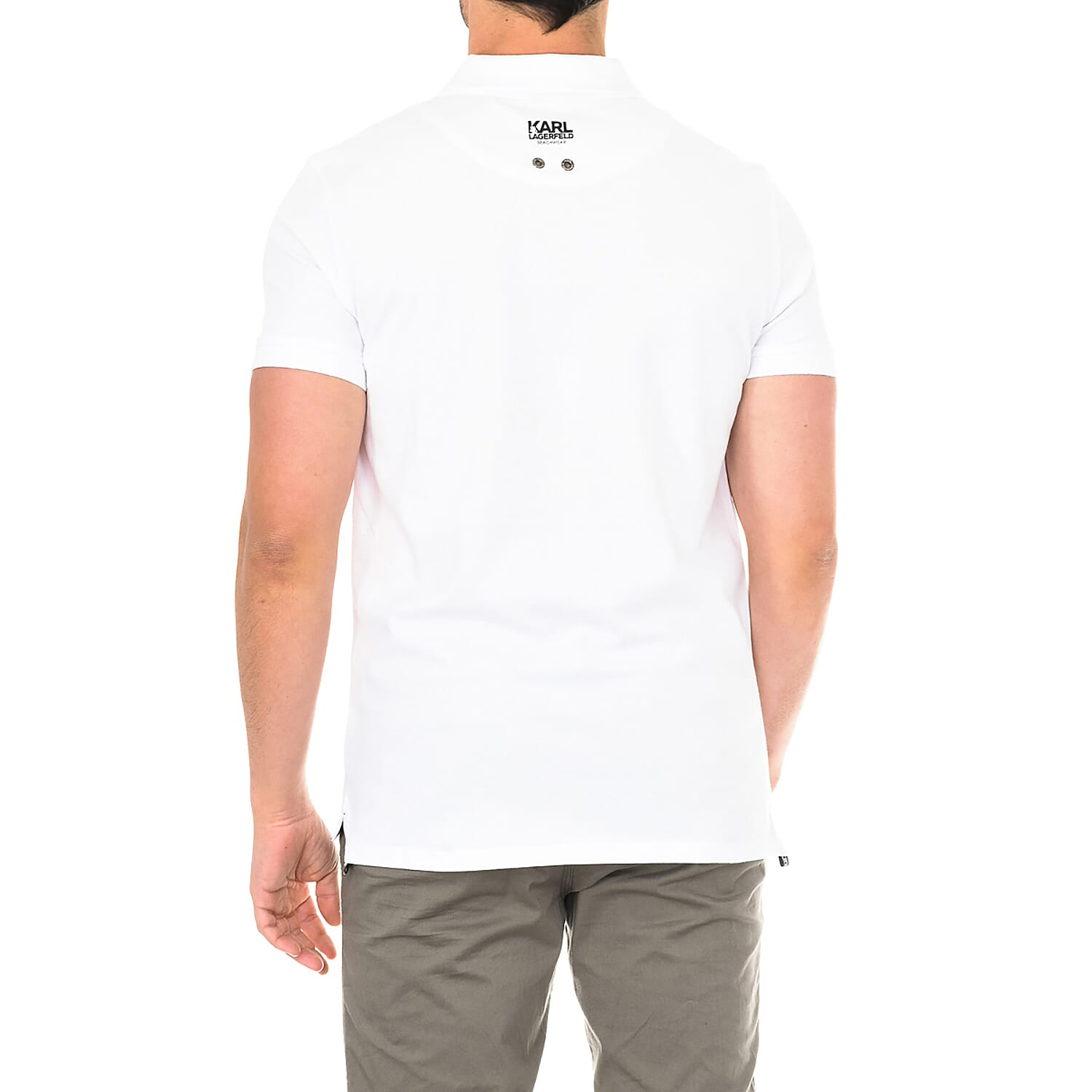 Karl Lagerfeld - Mens Basic Polo Short Sleeve - White Size S