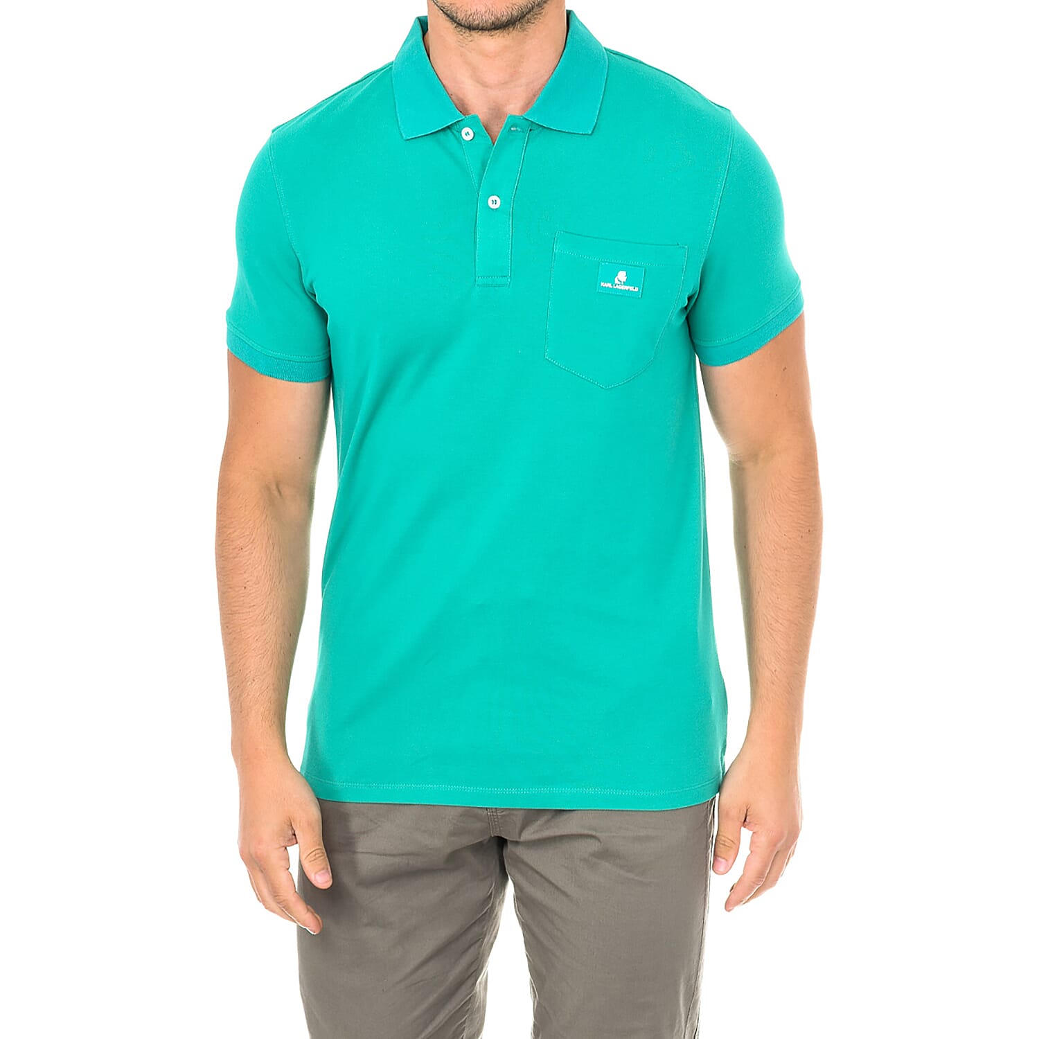 Karl Lagerfeld - Mens Basic Polo Short Sleeve - White Size S