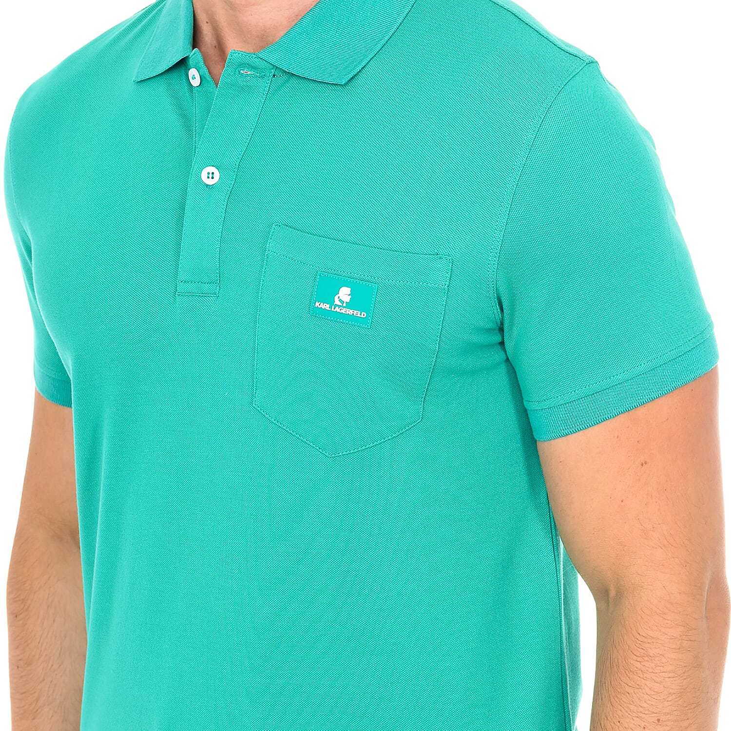 Karl Lagerfeld - Mens Basic Polo Short Sleeve - White Size S