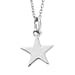 Platinum Overlay Sterling Silver Letter Star Pendant with Chain (Size 20)