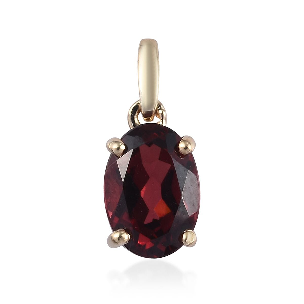 9K Yellow Gold Orissa Rose Garnet Solitaire Pendant 1.00 Ct.