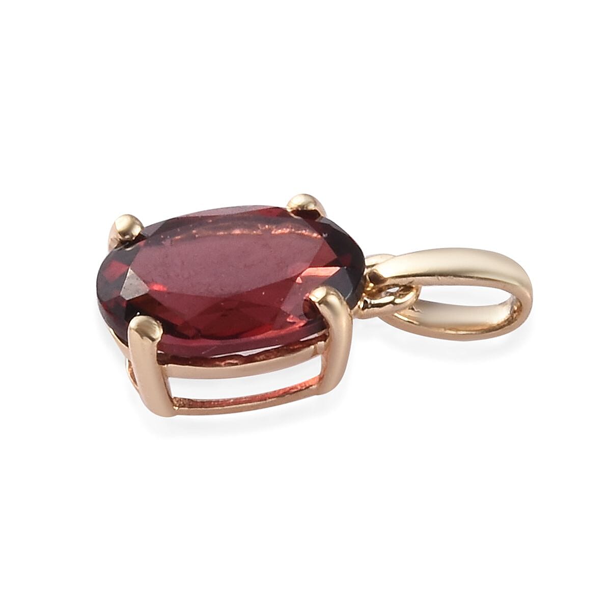 9K Yellow Gold Orissa Rose Garnet Solitaire Pendant 1.00 Ct.