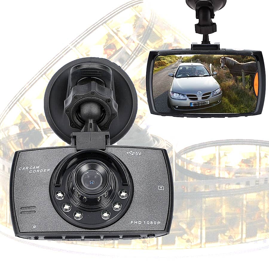 Dash Cam with 8GB TF Cards (Size 8x5x3 Cm) - Black