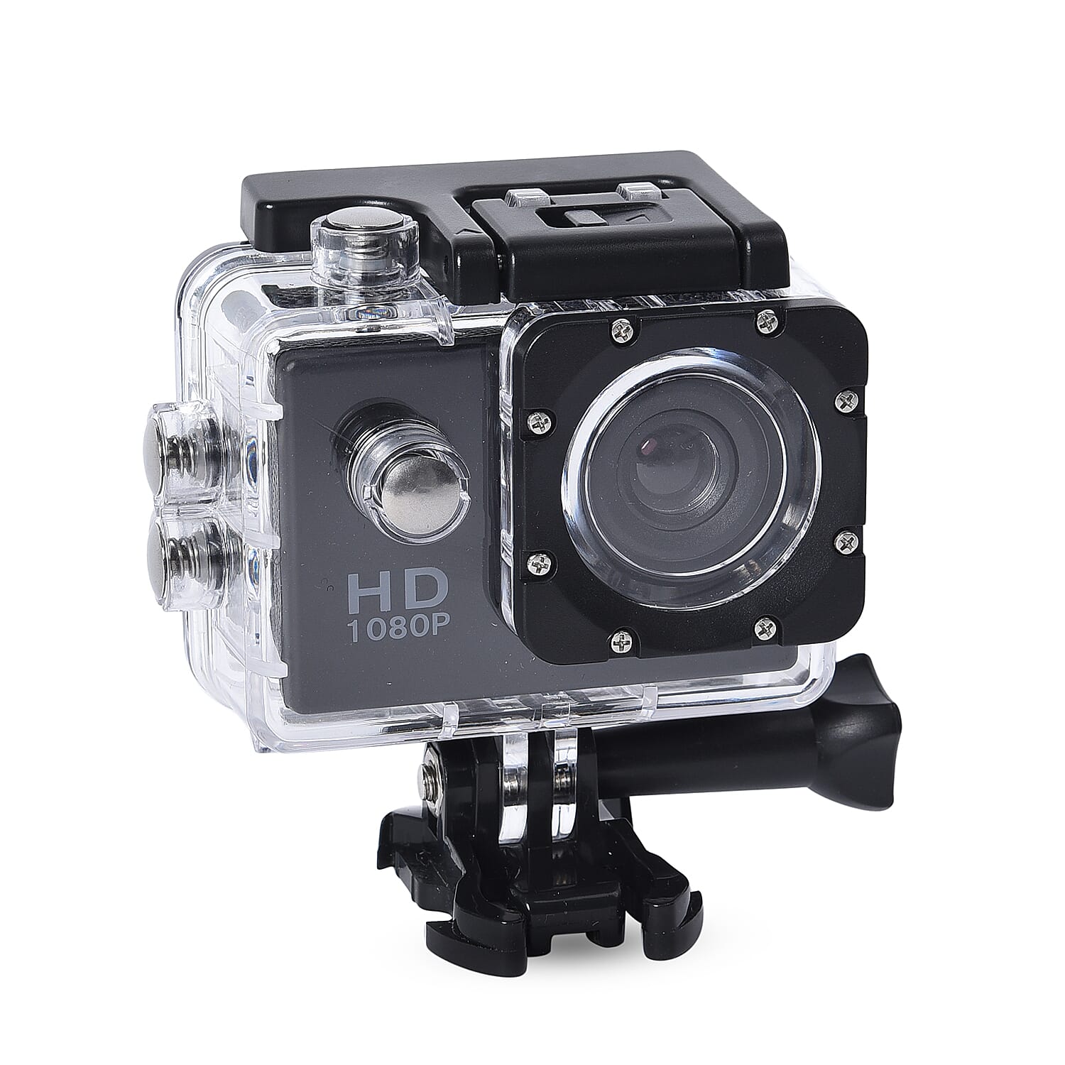 1080P HD TFT Screen Action Camera with 100 Degree Wide Angle - Black