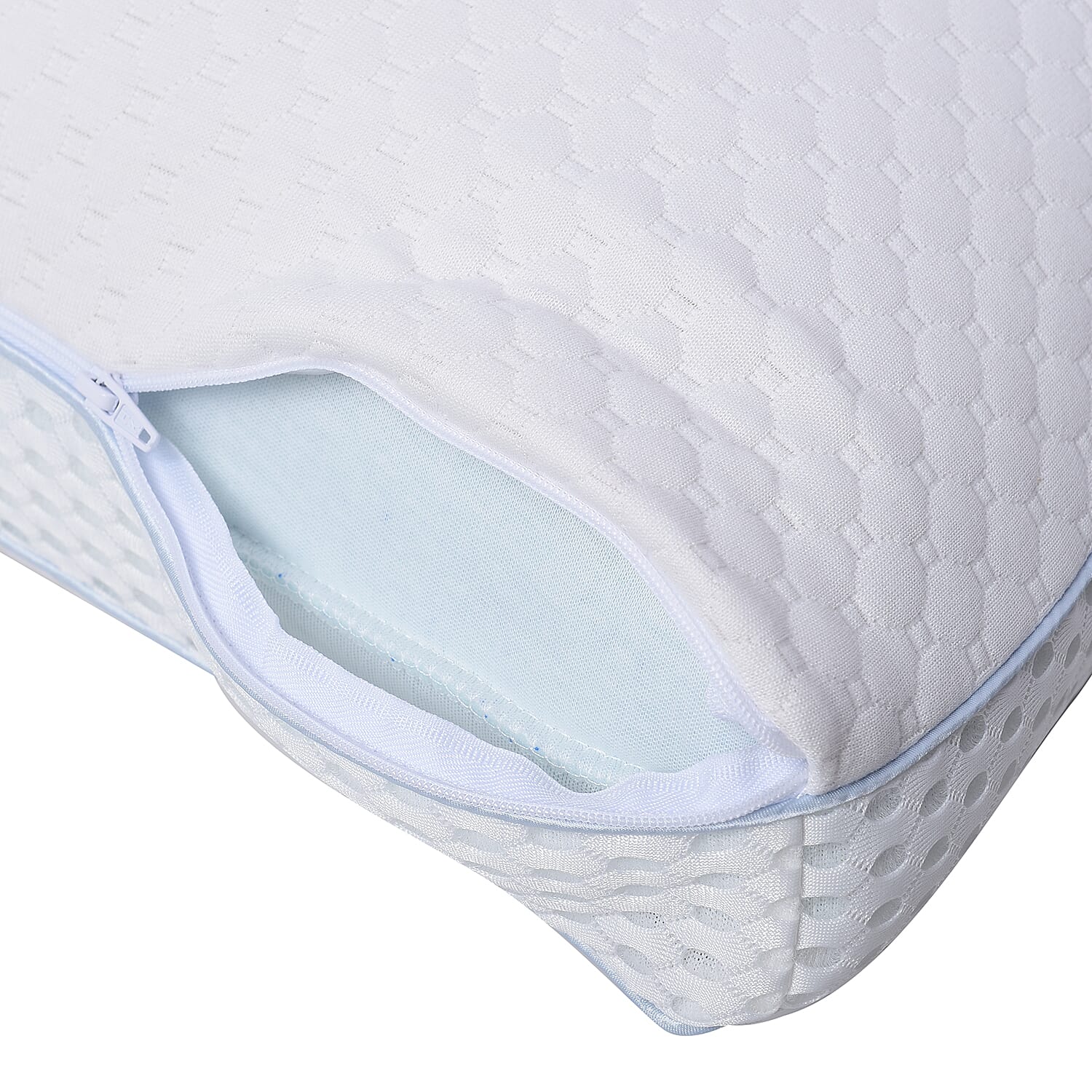 Cloud Memory Foam Copper Infused Pillow with Cooling Gel (Size 70x40cm) - White