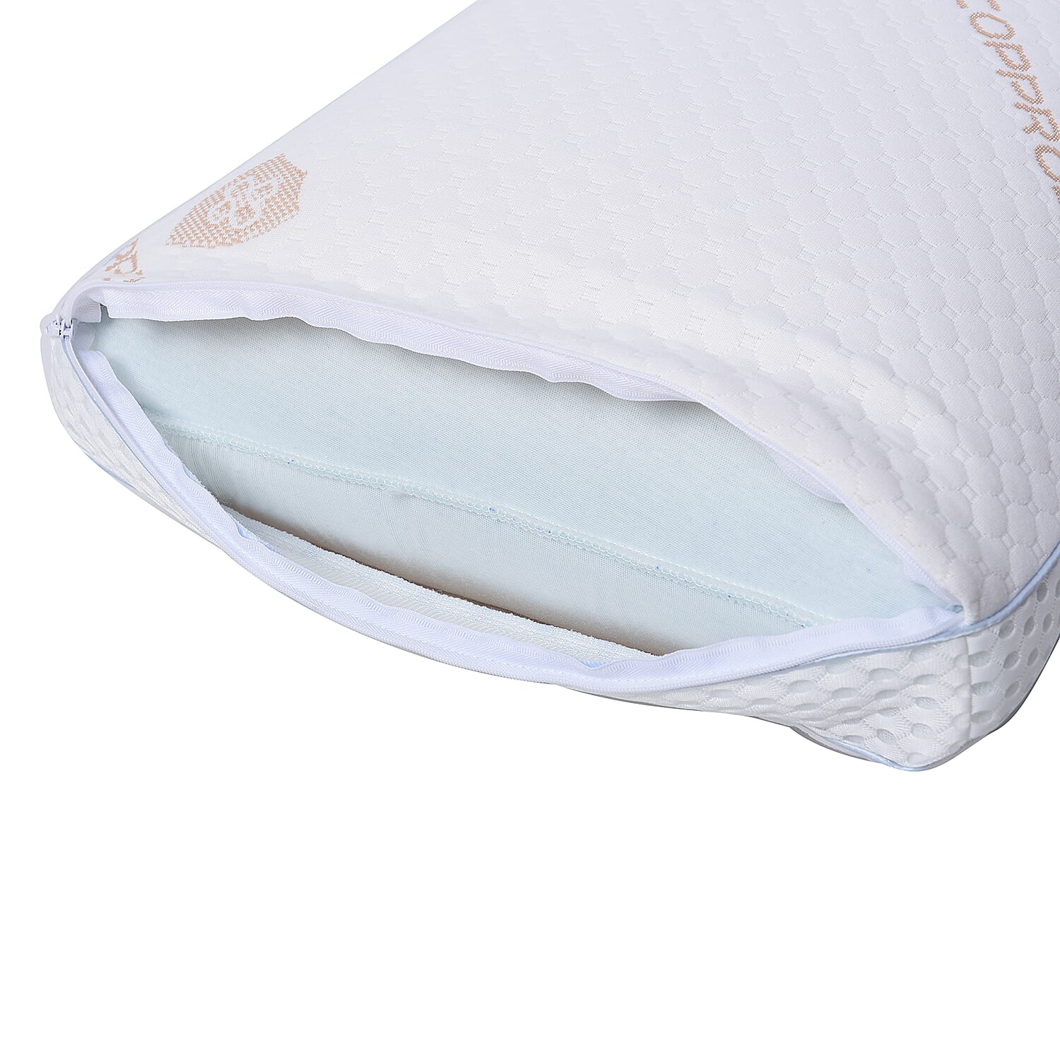 Cloud Memory Foam Copper Infused Pillow with Cooling Gel (Size 70x40cm) - White