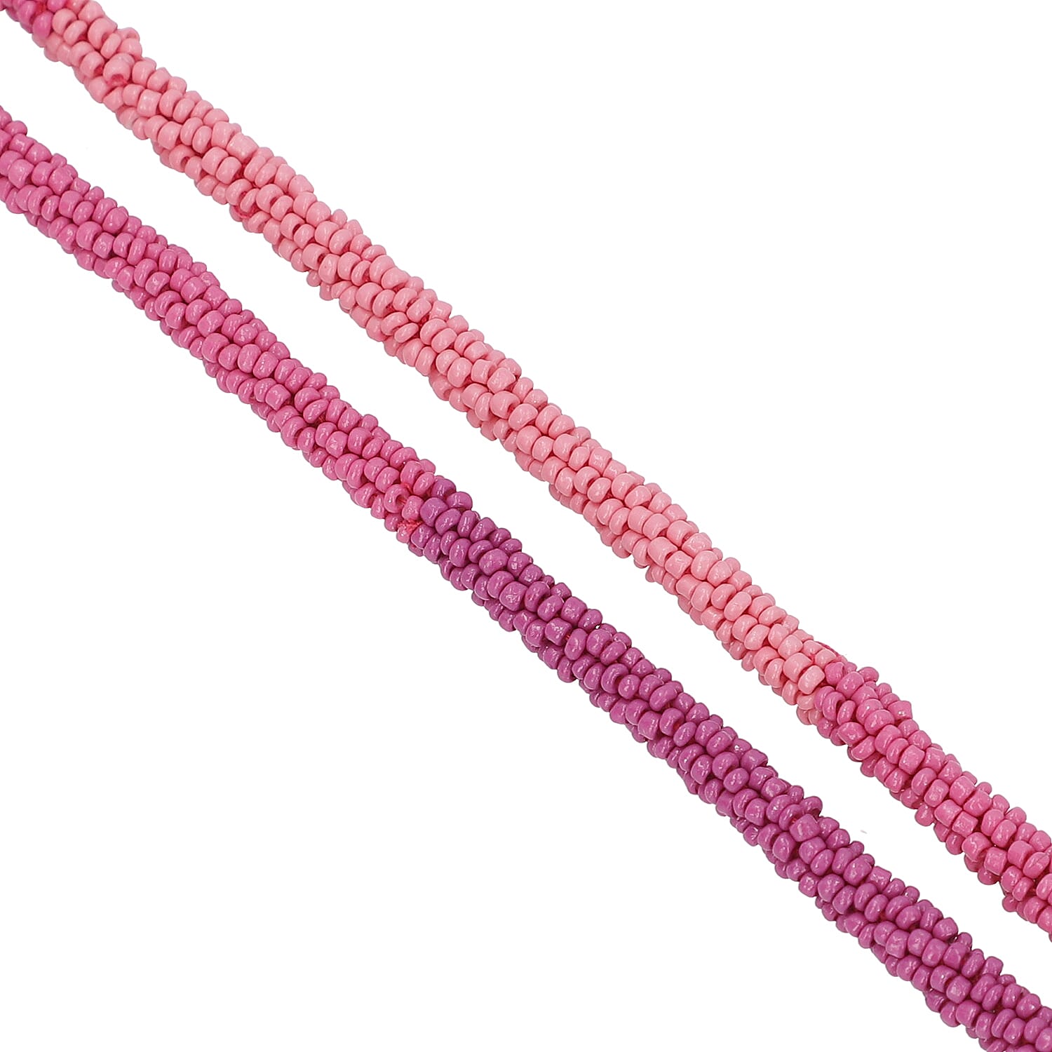 New Arrival- Endless Bead Necklace (Size 58) - Pink Lapidocrocite Colour
