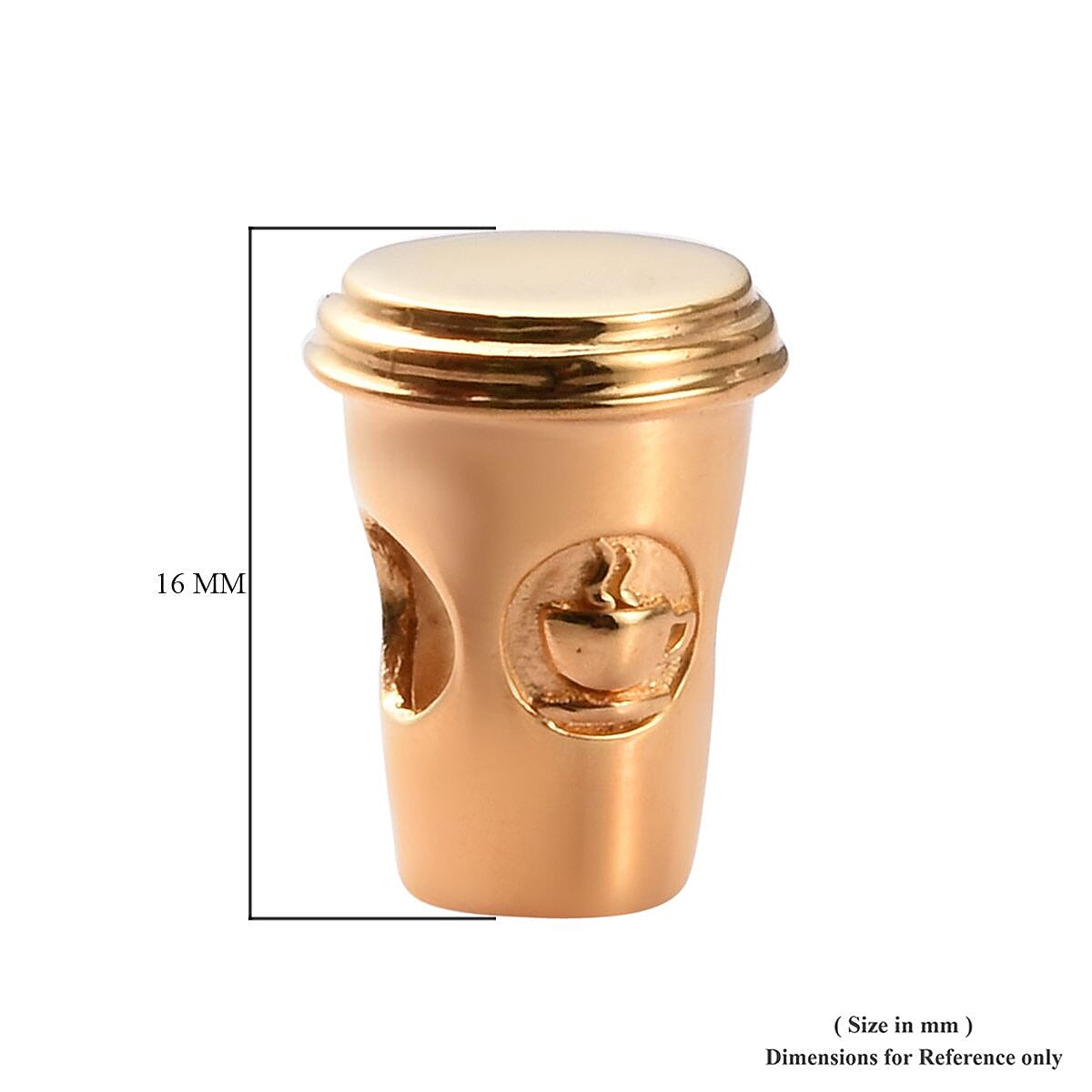 Charmes De Memoire - 14K Gold Overlay Sterling Silver Coffee Cup Charm