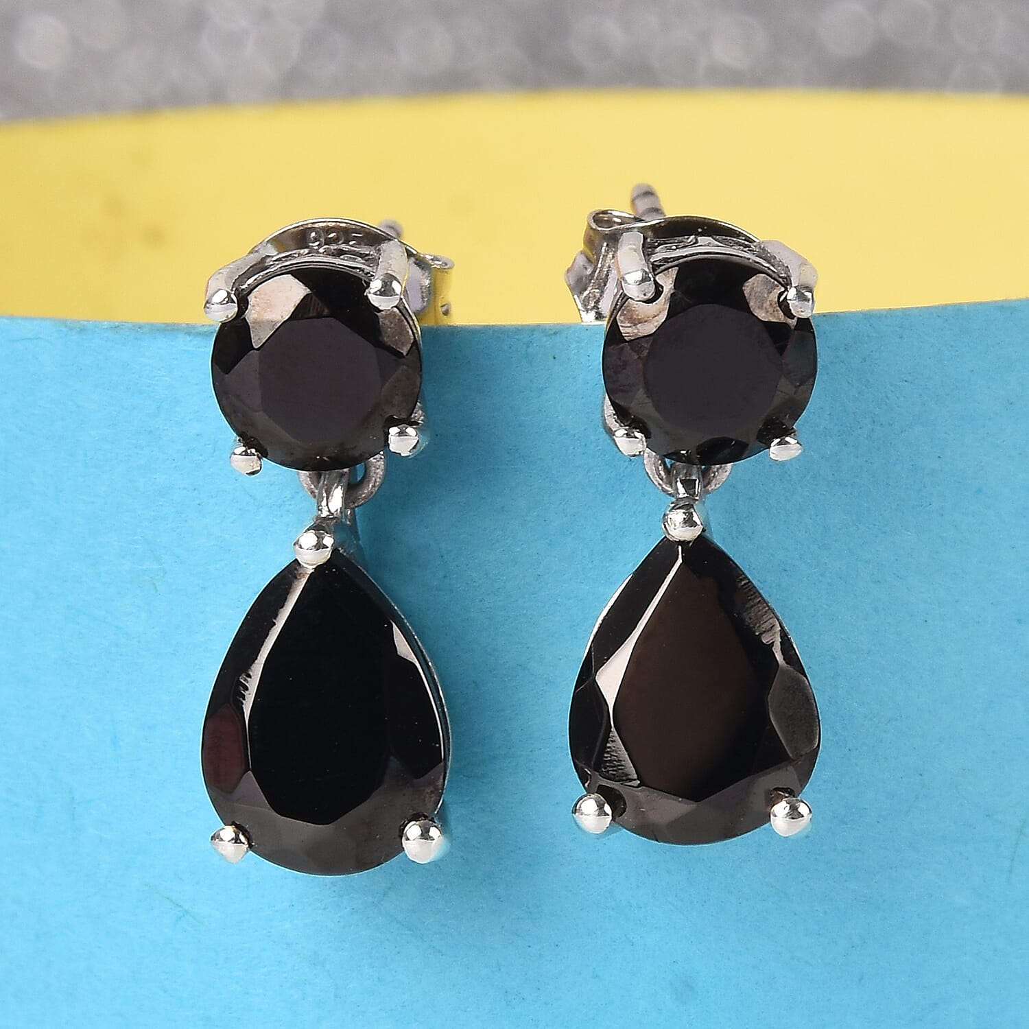Elite Shungite Earrings (with Push Back) in Platinum Over Sterling Silver 3.08 Ct.