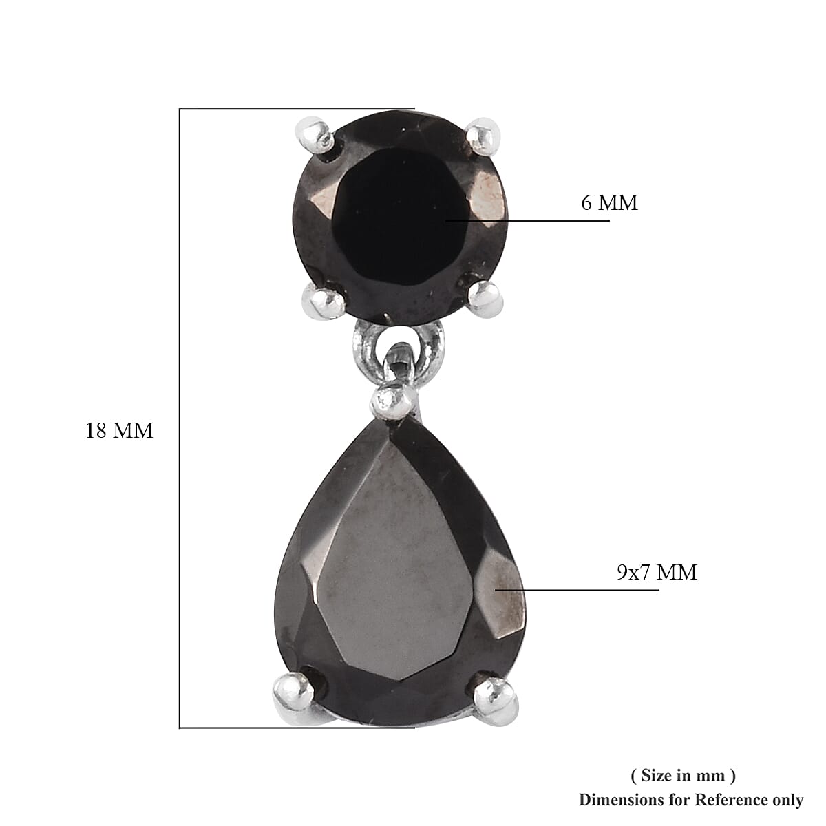 Elite Shungite Earrings (with Push Back) in Platinum Over Sterling Silver 3.08 Ct.