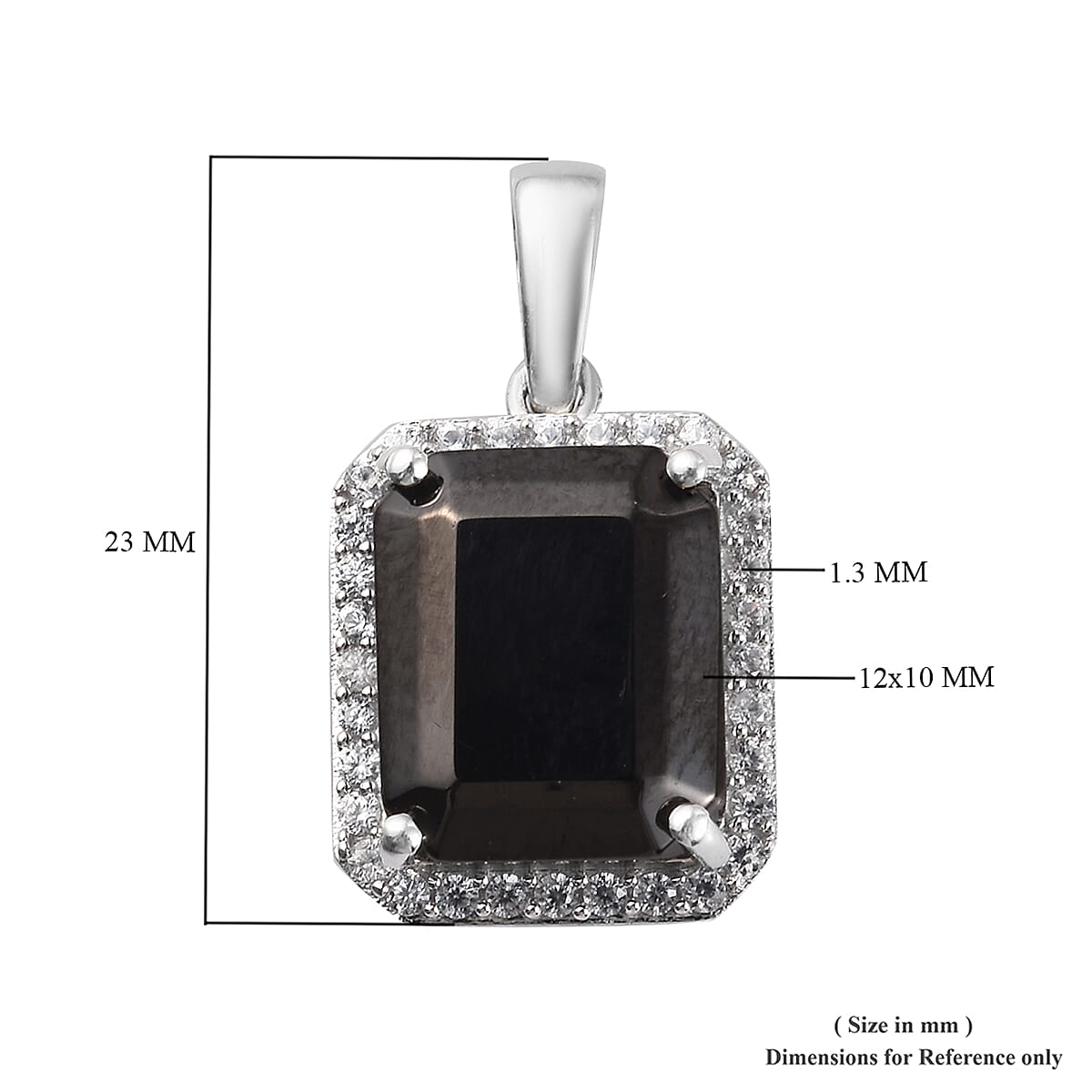 Elite Shungite and Natural Cambodian Zircon Pendant in Platinum Overlay Sterling Silver 4.21 Ct.