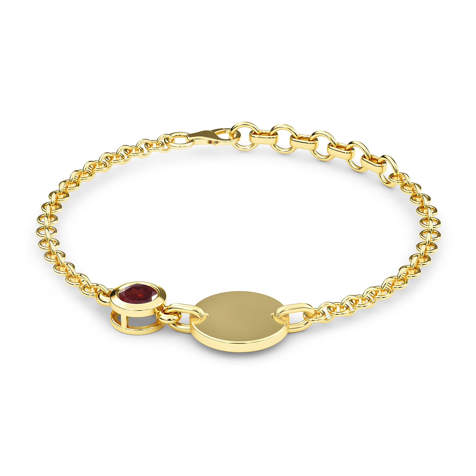 Mozambique Garnet Bracelet (Size 5 with 1 inch Extender) in 14K Gold Overlay Sterling Silver 1.16 Ct, Silver Wt 6.17 Gms
