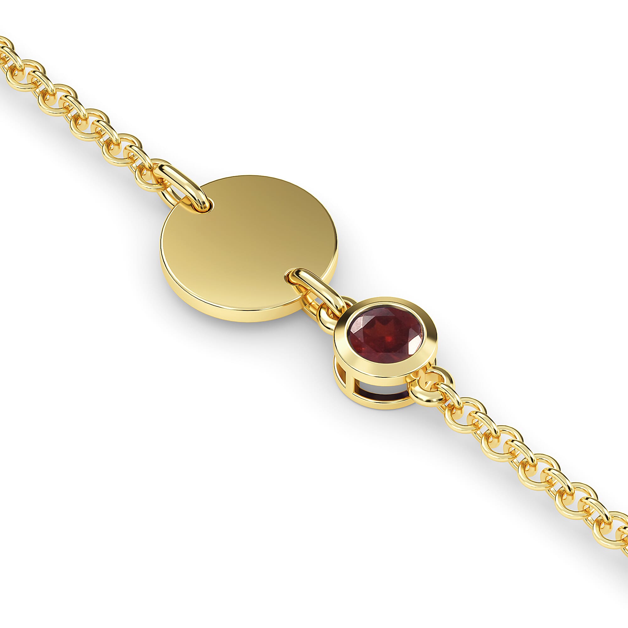 Mozambique Garnet Bracelet (Size 5 with 1 inch Extender) in 14K Gold Overlay Sterling Silver 1.16 Ct, Silver Wt 6.17 Gms