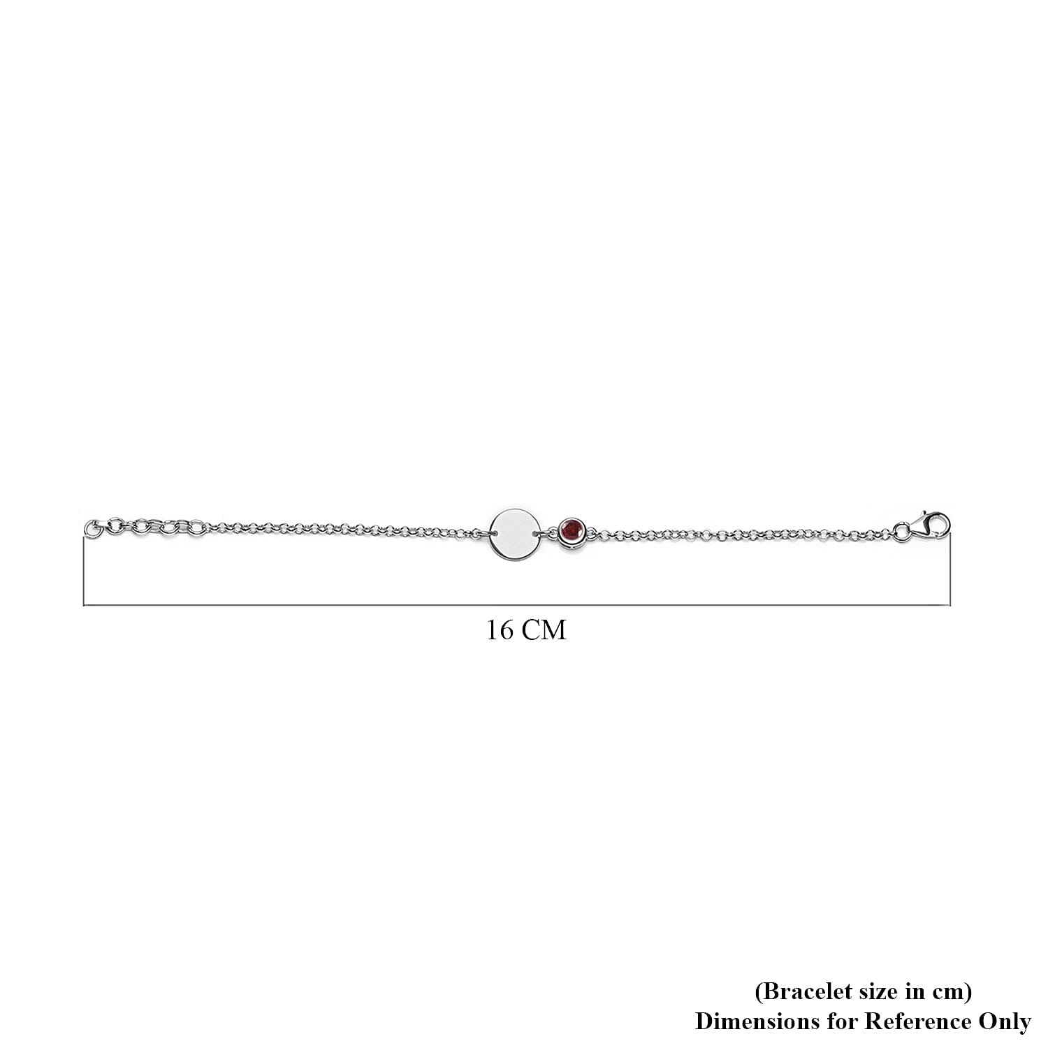 Mozambique Garnet Bracelet (Size 5 with 1 inch Extender) in Platinum Overlay Sterling Silver