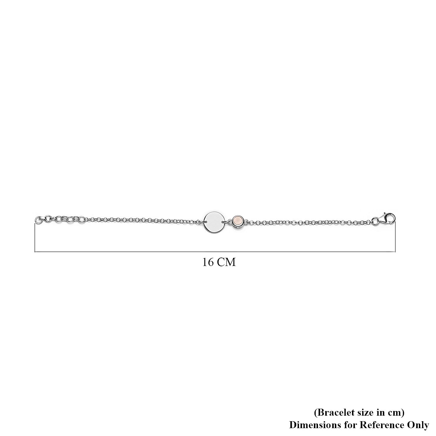 SPECIAL ORDER Sri Lankan Silver Moonstone Y-Initial Bracelet (Size 5 with 1 inch Extender) in Platinum Overlay Sterling Silver