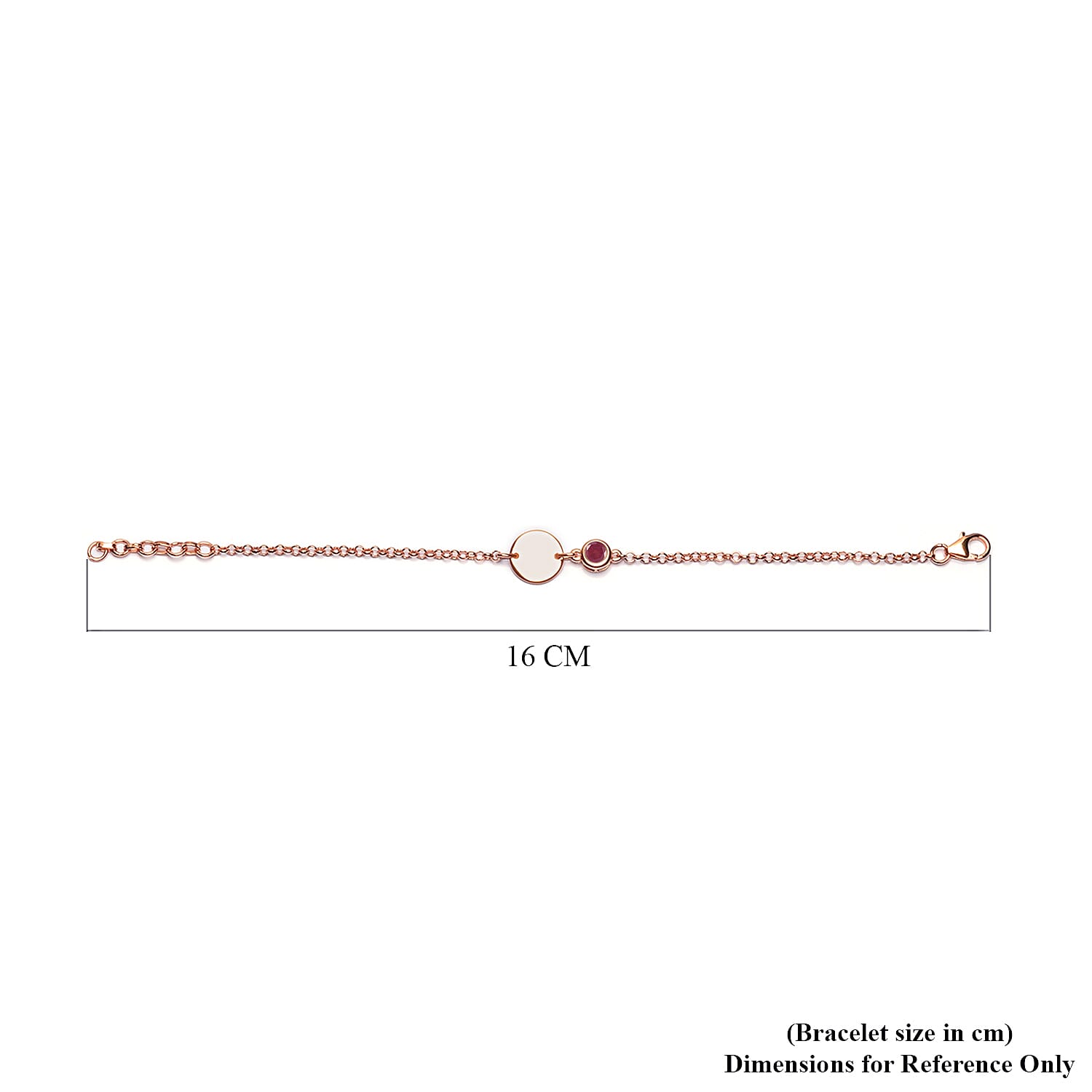 African Ruby (FF) Bracelet (Size 5 with 1 Inch Extender) in Rose Gold Overlay Sterling Silver 1.69 Ct