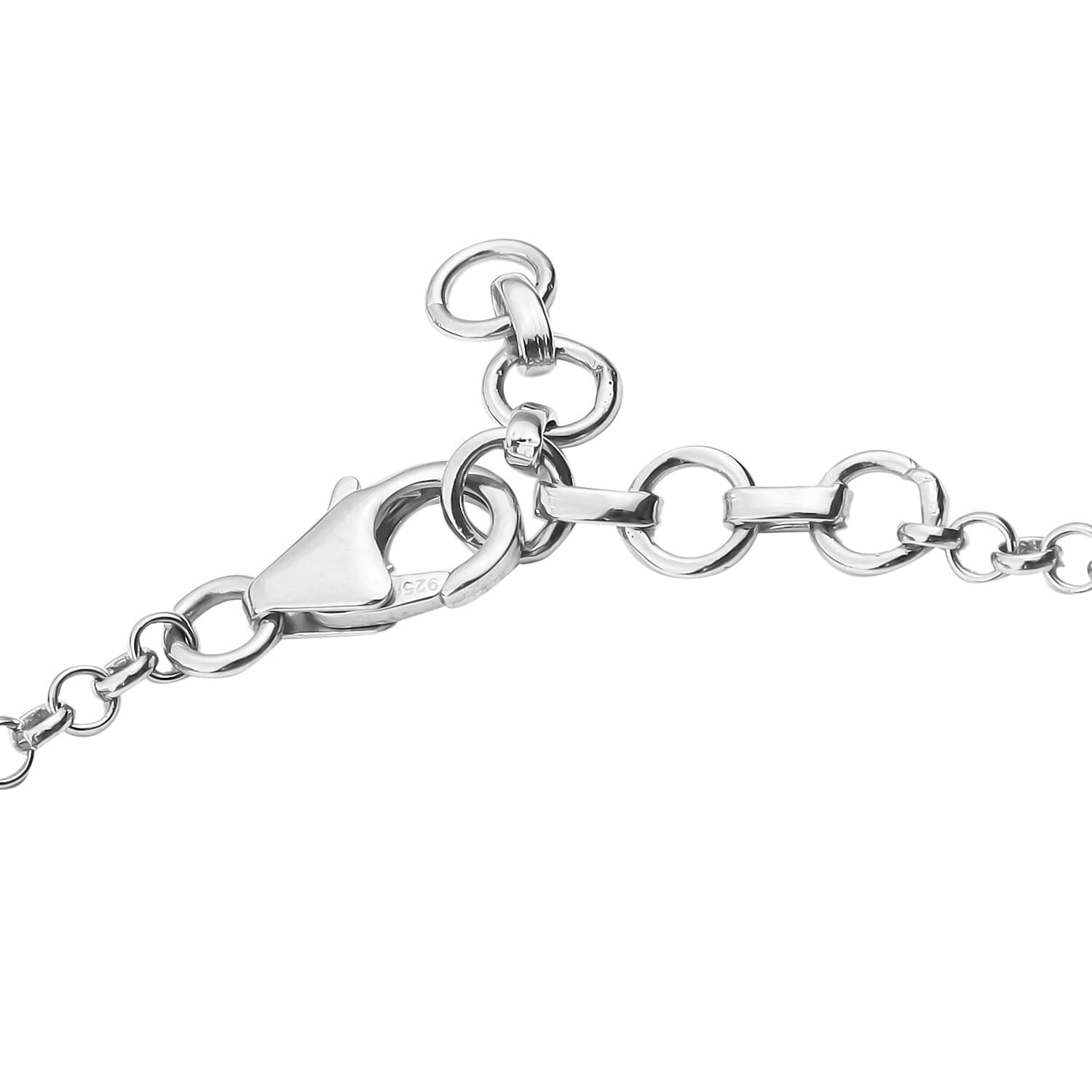 Chinese Peridot (0.45 Ct) Platinum Overlay Sterling Silver Bracelet (Size 6)  0.451  Ct.