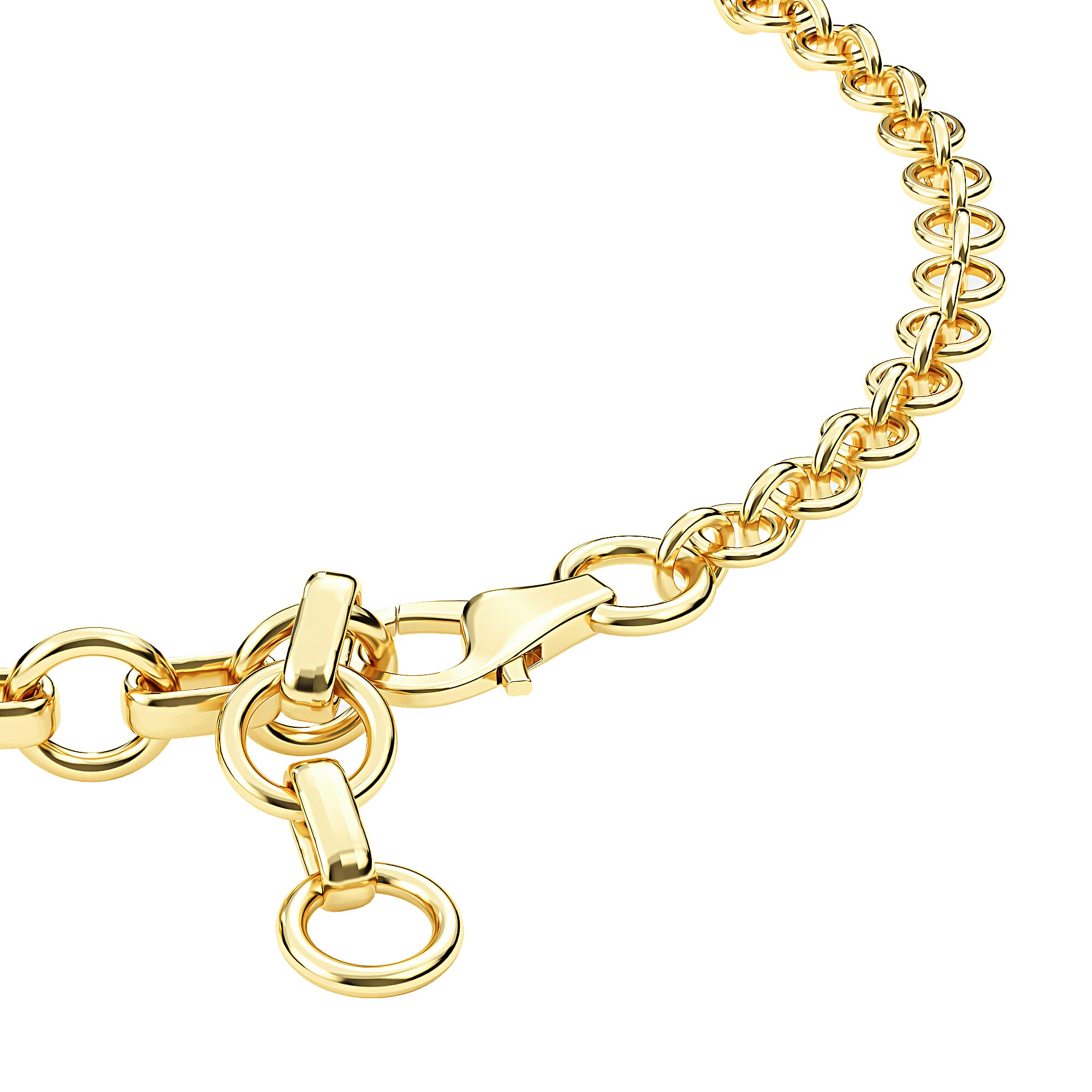 Masoala Sapphire (FF) Bracelet (Size 7.5) in 14K Gold Overlay Sterling Silver