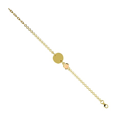 Ethiopian Welo Opal Bracelet (Size 5 with 1 inch Extender) in 14K Gold Overlay Sterling Silver, Silver Wt 5.61 Gms