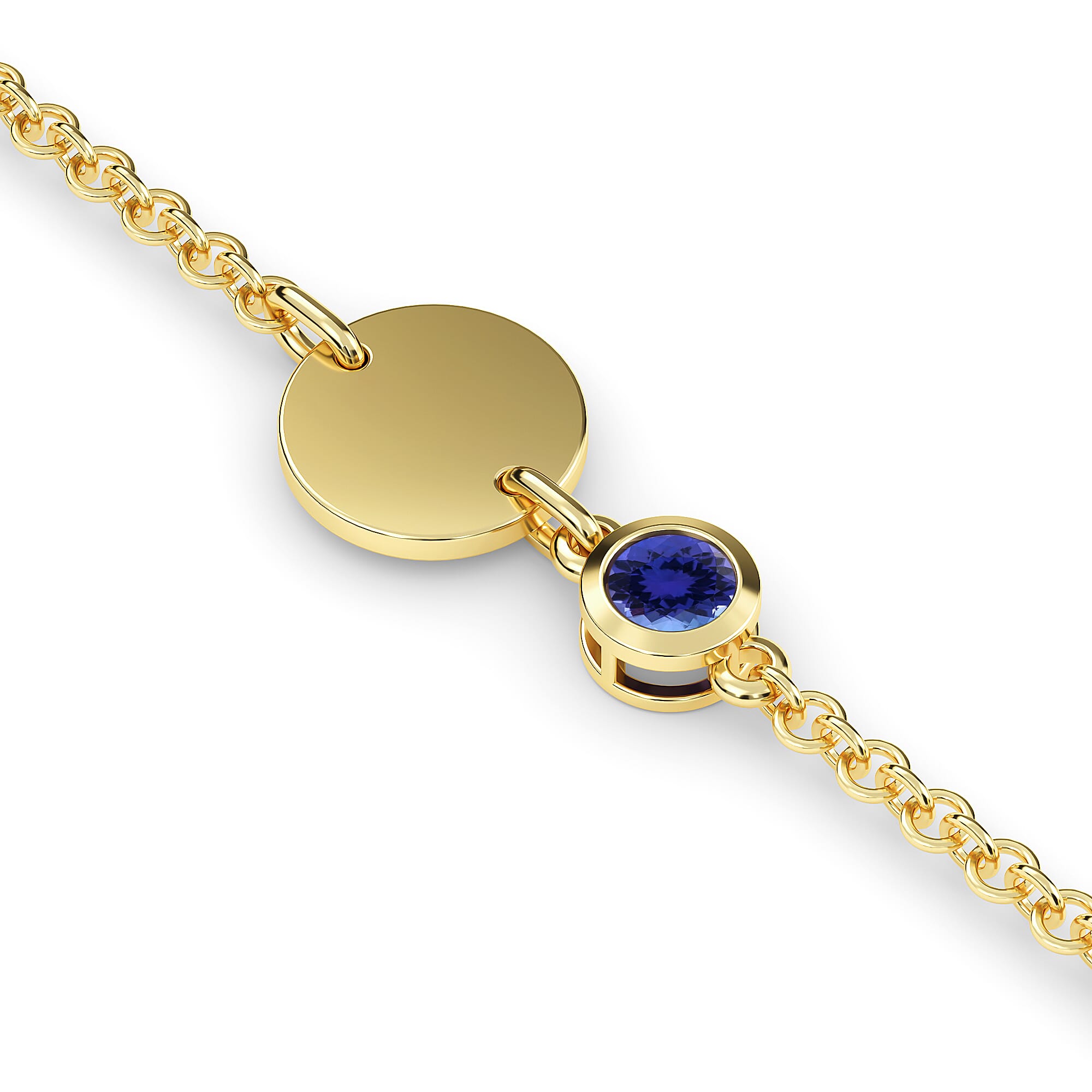 Tanzanite Bracelet (Size 5 with 1 inch Extender) in 14K Gold Overlay Sterling Silver, Silver Wt 6.25 Gms