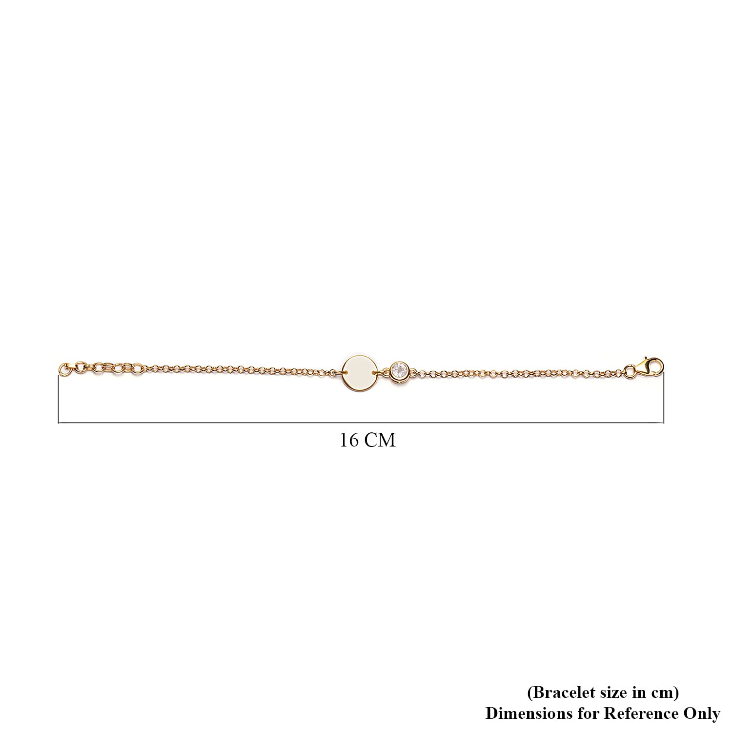 Diamond Bracelet (Size 6 with Extender) in 14K Gold Overlay Sterling Silver Diamond Bracelet (Size 6 with Extender) in 14K Gold Overlay Sterling Silver
