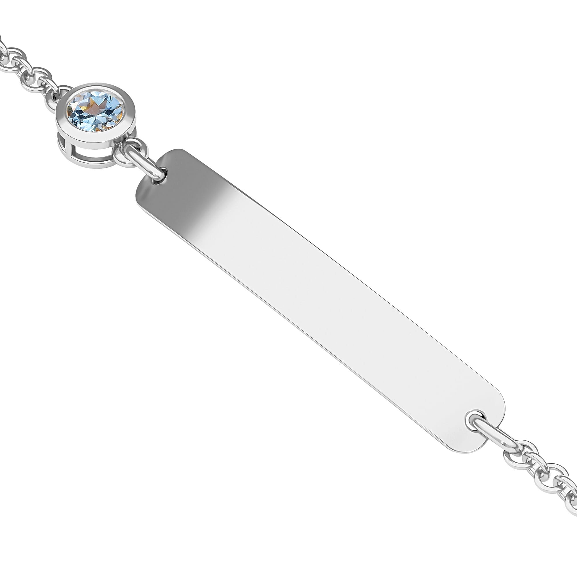 Espirito Santo Aquamarine Bracelet (Size 6 with Extender) in Platinum Overlay Sterling Silver, Silver wt 5.23 Gms