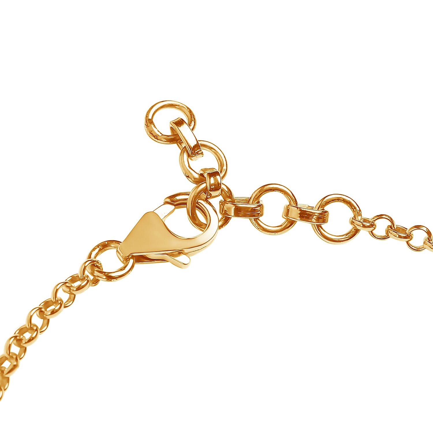 Mozambique Garnet Bracelet (Size 6 with Extender) in 14K Gold Overlay Sterling Silver