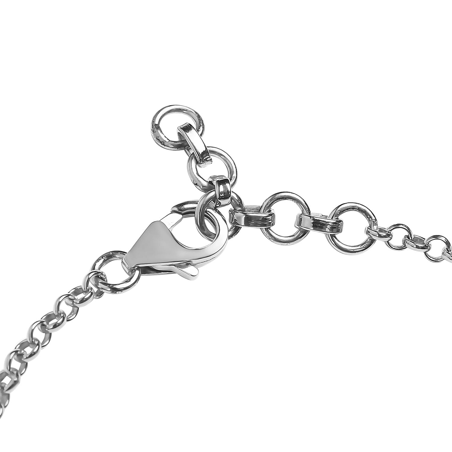 Mozambique Garnet Bracelet (Size 6 with Extender) in Platinum Overlay Sterling Silver