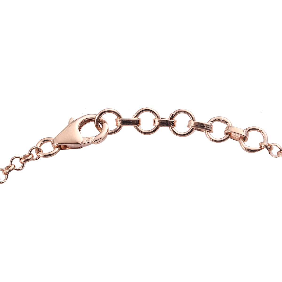 Diamond Bracelet (Size 6 with Extender) in Rose Gold Overlay Sterling Silver