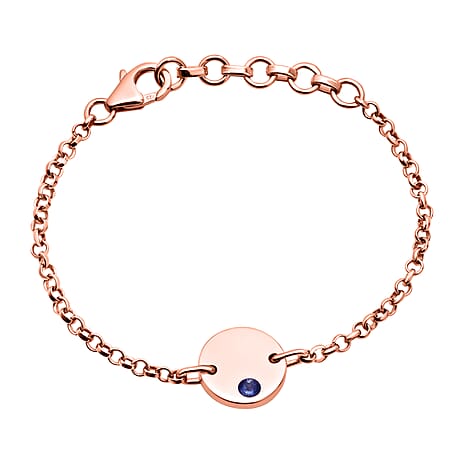 Masoala Sapphire (FF) Bracelet (Size 6 with Extender) in Rose Gold Overlay Sterling Silver
